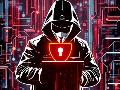 Copertina dell'articolo, raffigurante un hacker all'opera su sfondo futuristico